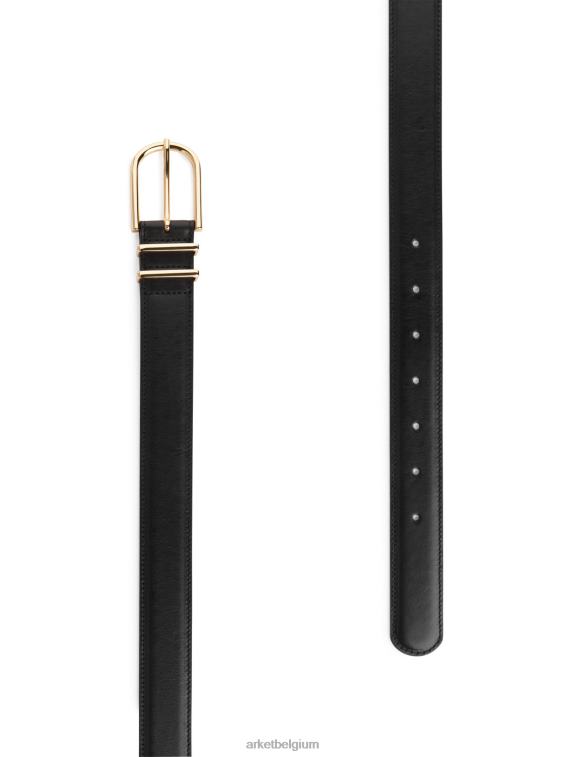 ARKET accessoires 0DXJP839 zwart leren riem vrouwen