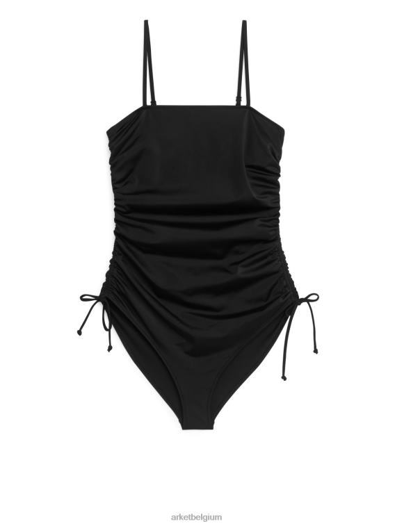 ARKET kleding 0DXJP582 zwart geplooid zwempak vrouwen