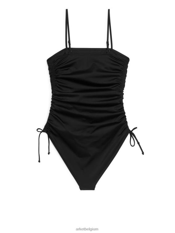 ARKET kleding 0DXJP582 zwart geplooid zwempak vrouwen