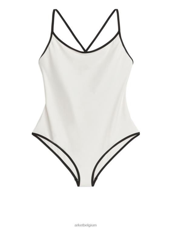 ARKET kleding 0DXJP584 gebroken wit/zwart mat badpak vrouwen