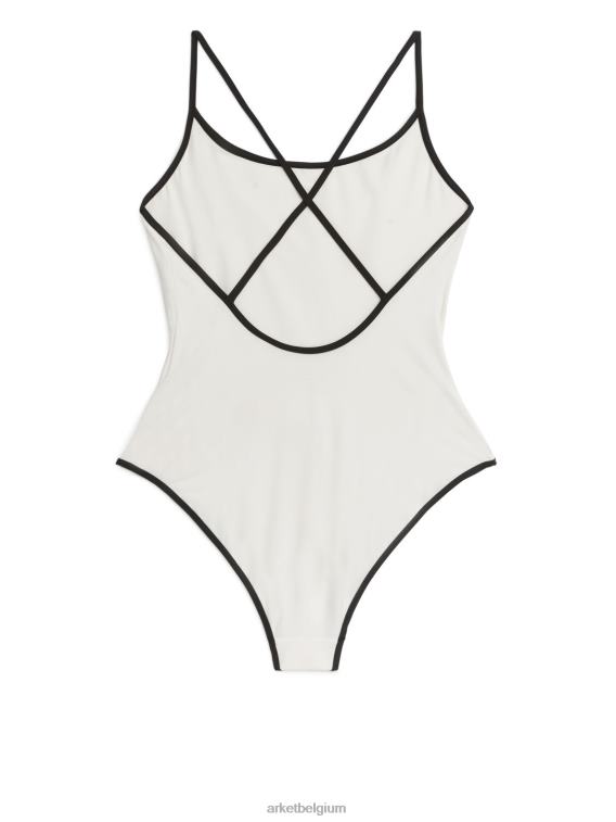 ARKET kleding 0DXJP584 gebroken wit/zwart mat badpak vrouwen