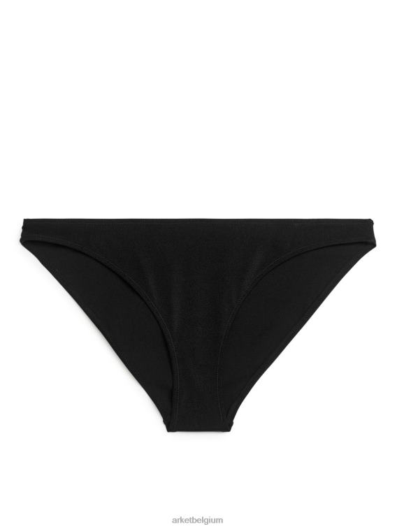 ARKET kleding 0DXJP587 zwart glanzend bikinibroekje met lage taille vrouwen