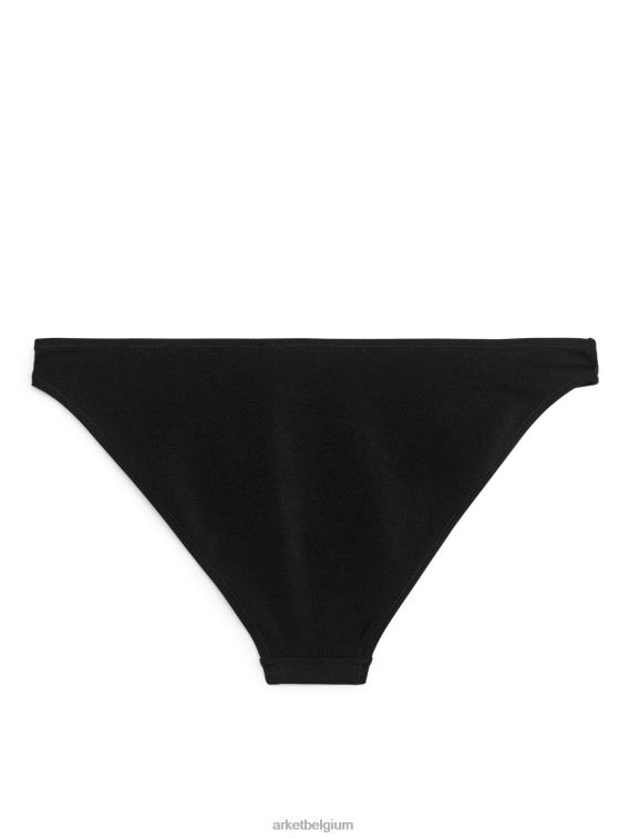 ARKET kleding 0DXJP587 zwart glanzend bikinibroekje met lage taille vrouwen