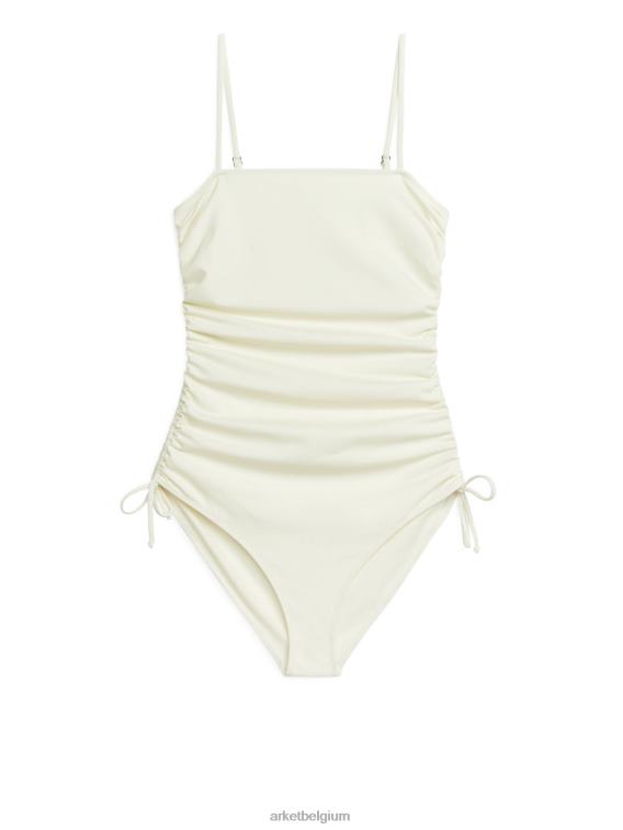 ARKET kleding 0DXJP588 wit geplooid zwempak vrouwen