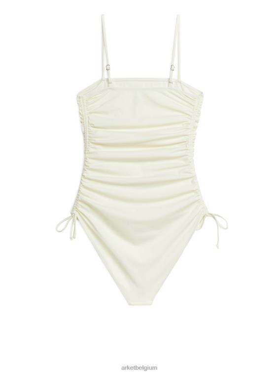 ARKET kleding 0DXJP588 wit geplooid zwempak vrouwen
