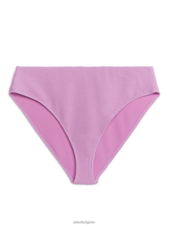 ARKET kleding 0DXJP590 roze Gekreukt bikinibroekje met middelhoge taille vrouwen