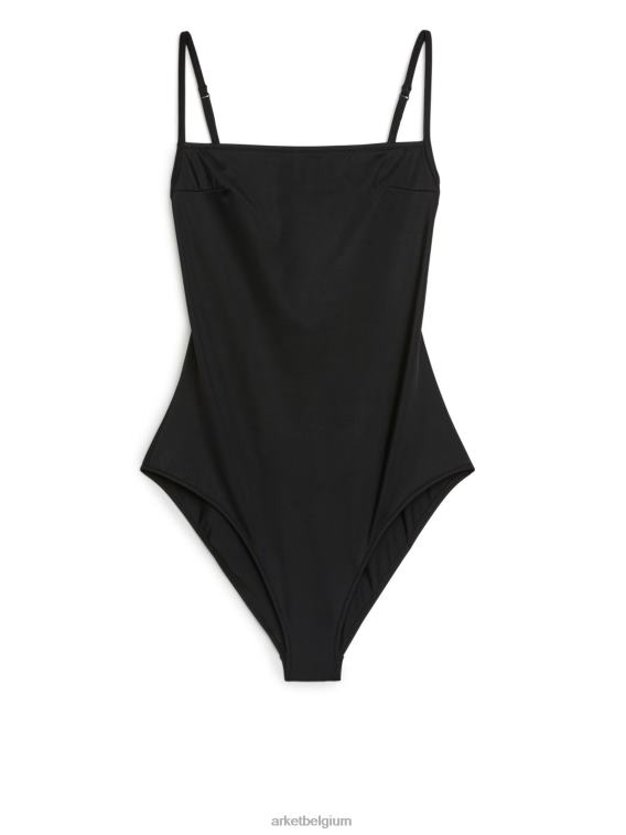 ARKET kleding 0DXJP591 zwart Badpak met vierkante hals vrouwen