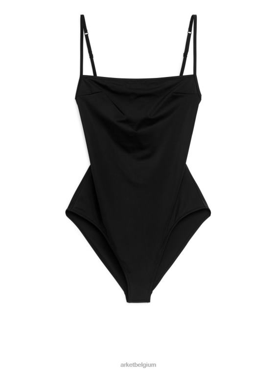 ARKET kleding 0DXJP591 zwart Badpak met vierkante hals vrouwen