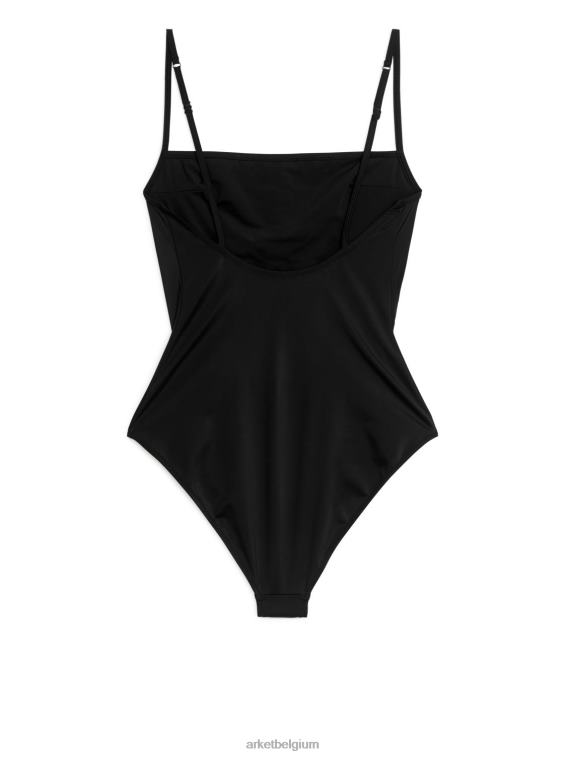 ARKET kleding 0DXJP591 zwart Badpak met vierkante hals vrouwen