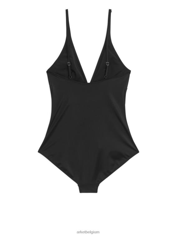 ARKET kleding 0DXJP592 zwart zwempak met v-hals vrouwen