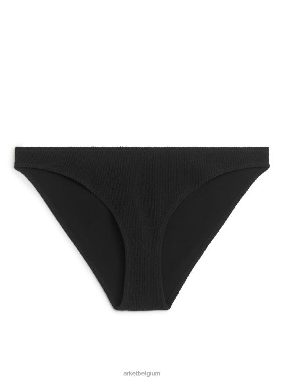 ARKET kleding 0DXJP595 zwart Gekreukt bikinibroekje met lage taille vrouwen