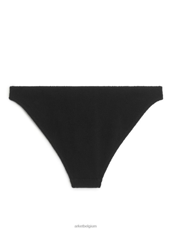 ARKET kleding 0DXJP595 zwart Gekreukt bikinibroekje met lage taille vrouwen