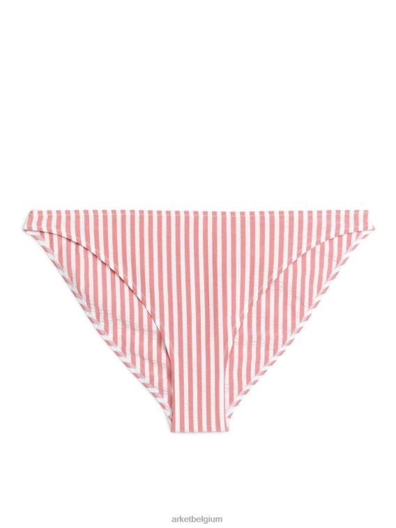 ARKET kleding 0DXJP601 rood Wit seersucker bikinibroekje vrouwen