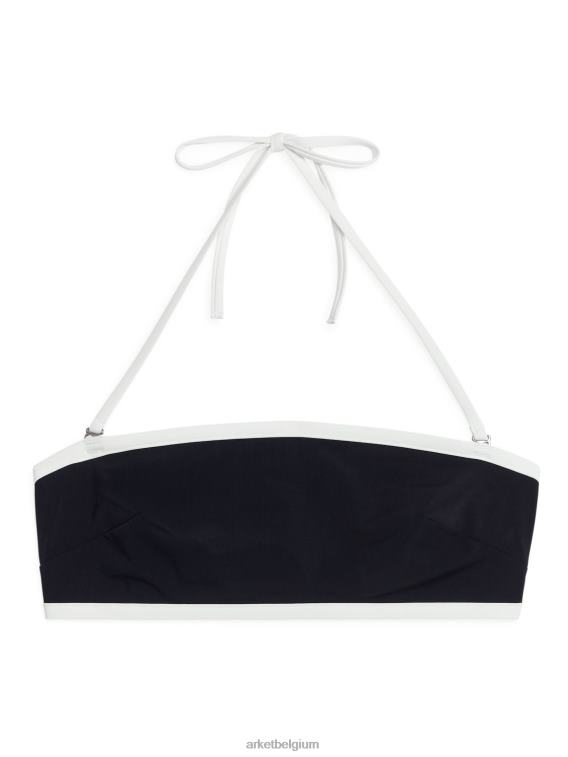ARKET kleding 0DXJP602 zwart wit Halternek bikinitopje vrouwen