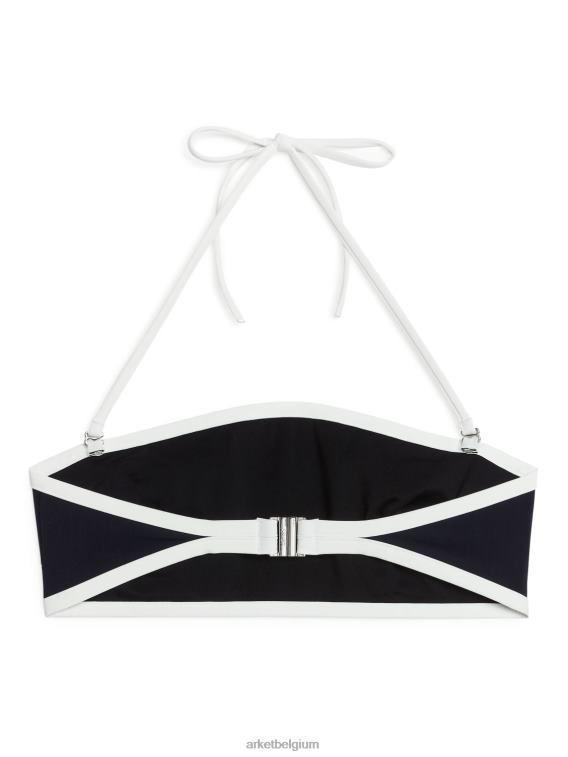 ARKET kleding 0DXJP602 zwart wit Halternek bikinitopje vrouwen