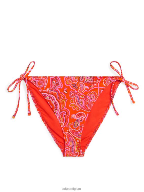 ARKET kleding 0DXJP604 oranje/paisley bikinibroekje met striktanga vrouwen