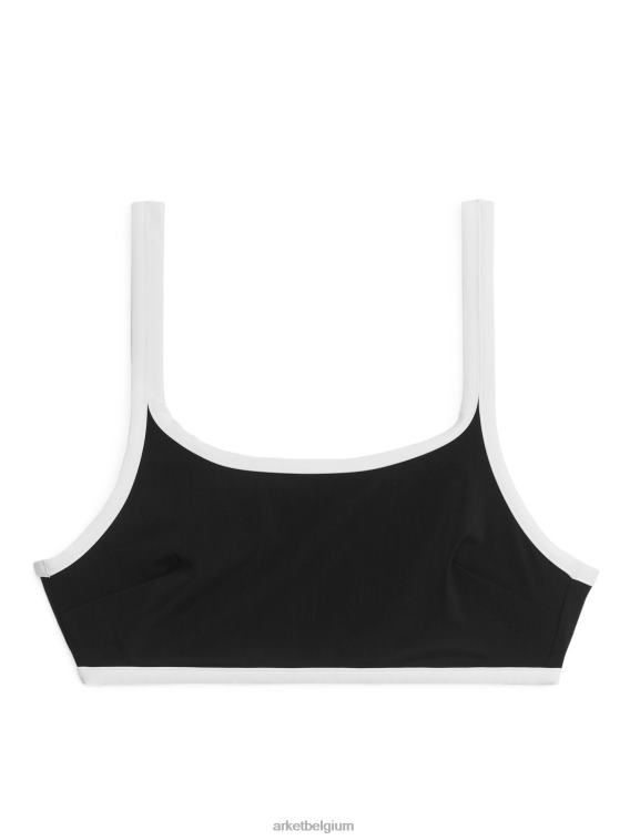 ARKET kleding 0DXJP608 zwart wit contrasterend bikinitopje vrouwen