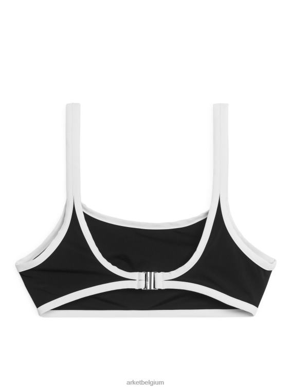 ARKET kleding 0DXJP608 zwart wit contrasterend bikinitopje vrouwen