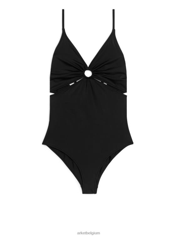ARKET kleding 0DXJP612 zwart uitgesneden gedetailleerd badpak vrouwen