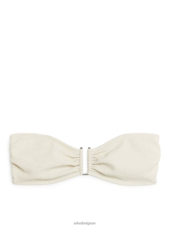 ARKET kleding 0DXJP613 gebroken wit Bandeau-bikinitop met textuur vrouwen