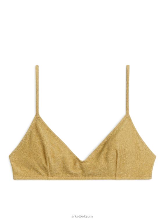 ARKET kleding 0DXJP616 goud glitter bikinitopje vrouwen