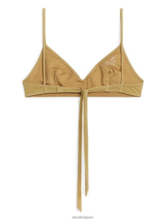 ARKET kleding 0DXJP616 goud glitter bikinitopje vrouwen