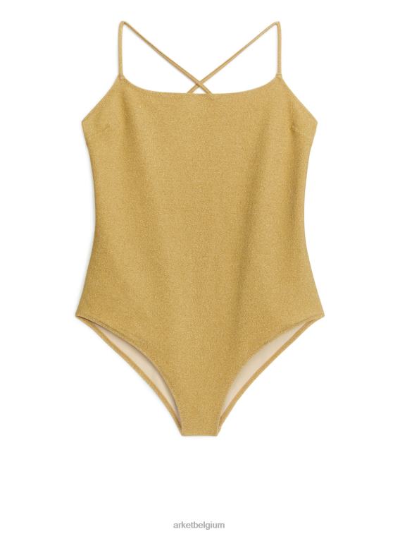 ARKET kleding 0DXJP617 goud glitter zwempak vrouwen