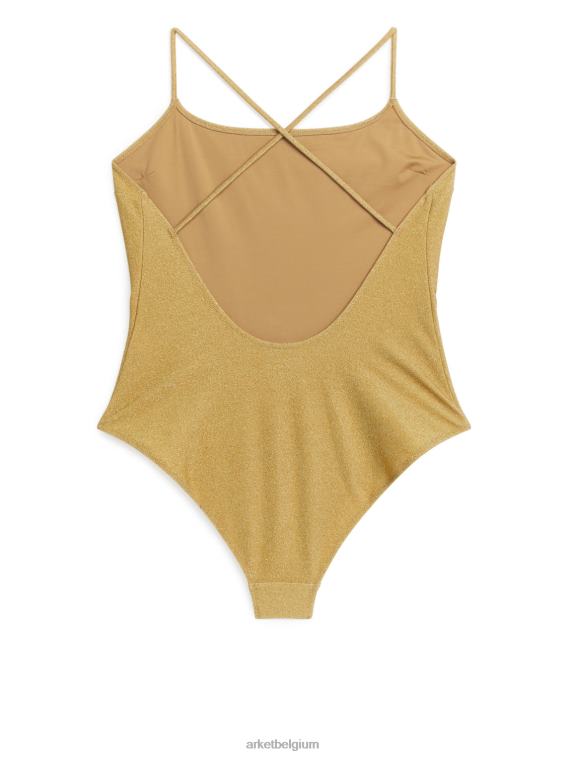 ARKET kleding 0DXJP617 goud glitter zwempak vrouwen