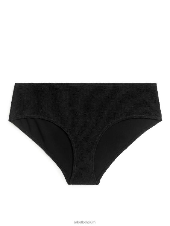ARKET kleding 0DXJP626 zwart Gekreukt bikinibroekje met lage taille vrouwen