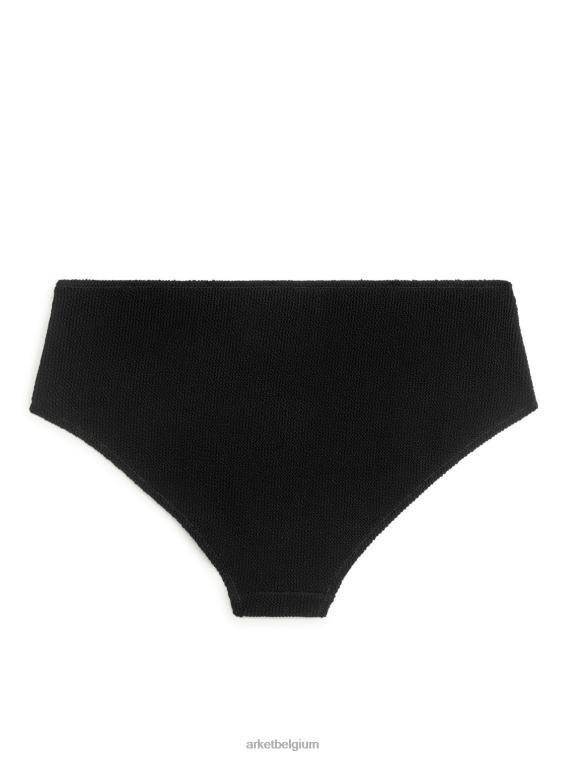 ARKET kleding 0DXJP626 zwart Gekreukt bikinibroekje met lage taille vrouwen