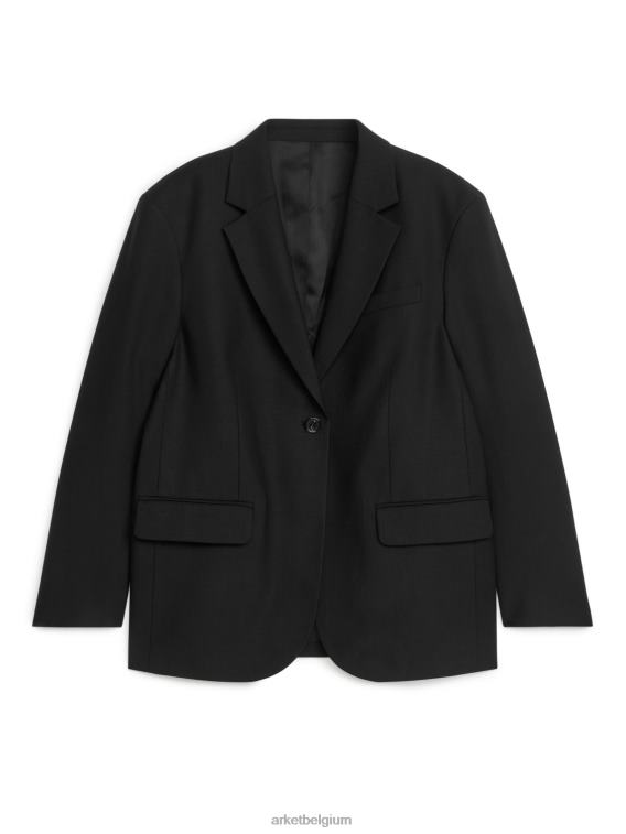 ARKET kleding 0DXJP485 zwart Oversized blazer van keperstof van wolmix vrouwen