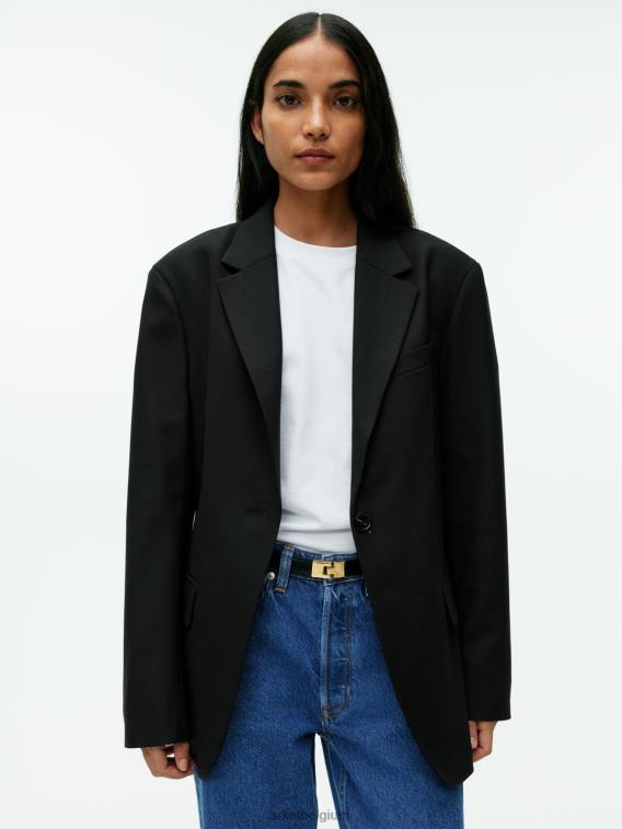 ARKET kleding 0DXJP485 zwart Oversized blazer van keperstof van wolmix vrouwen