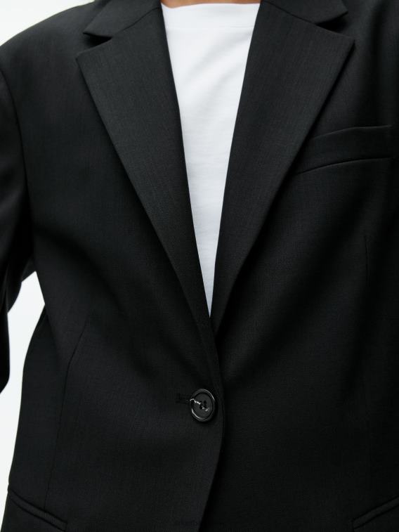 ARKET kleding 0DXJP485 zwart Oversized blazer van keperstof van wolmix vrouwen