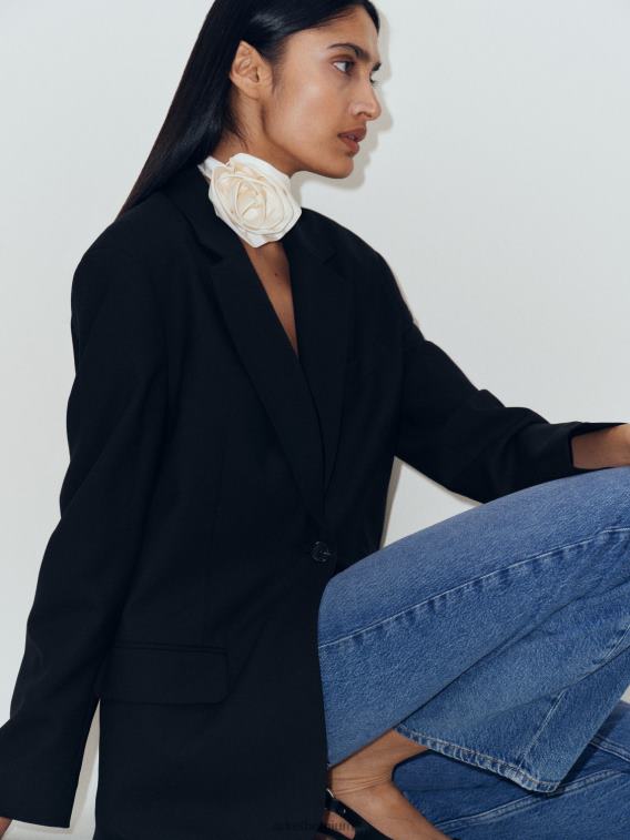ARKET kleding 0DXJP485 zwart Oversized blazer van keperstof van wolmix vrouwen