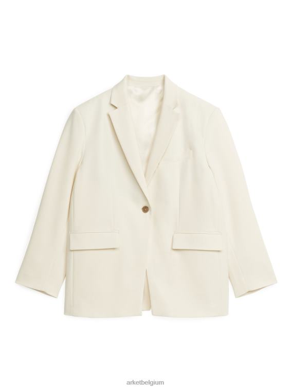 ARKET kleding 0DXJP490 wit Blazer met gekruist detail vrouwen