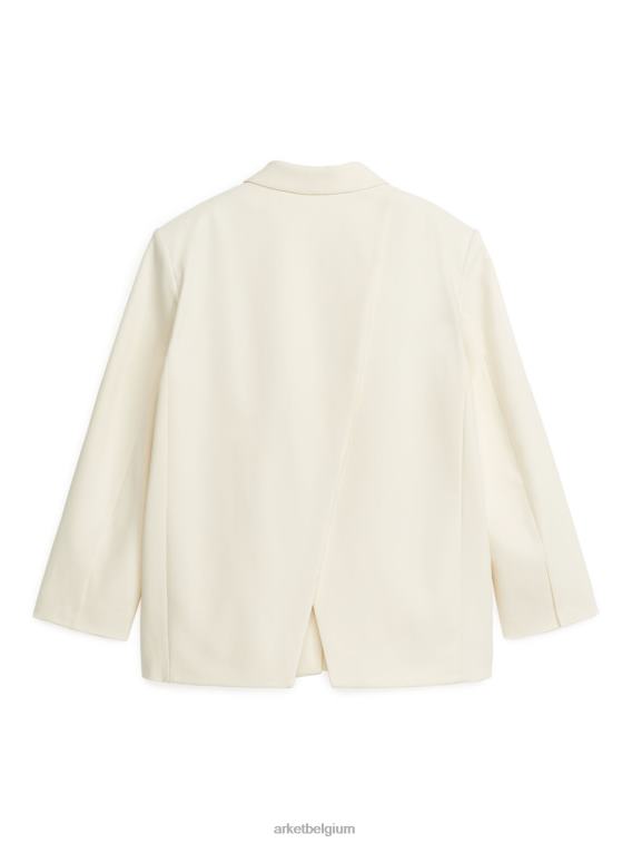 ARKET kleding 0DXJP490 wit Blazer met gekruist detail vrouwen