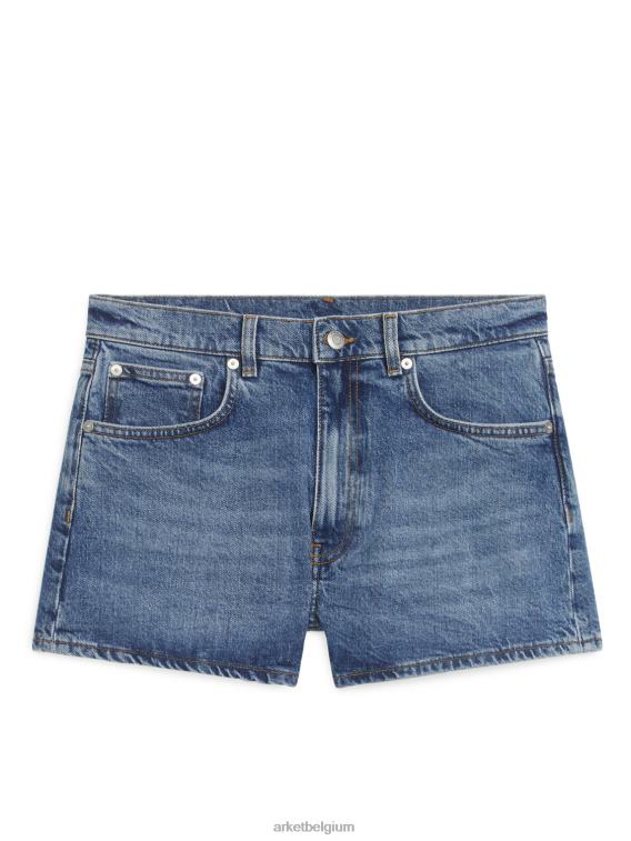 ARKET kleding 0DXJP150 blauw gewassen stretch-denimshort vrouwen