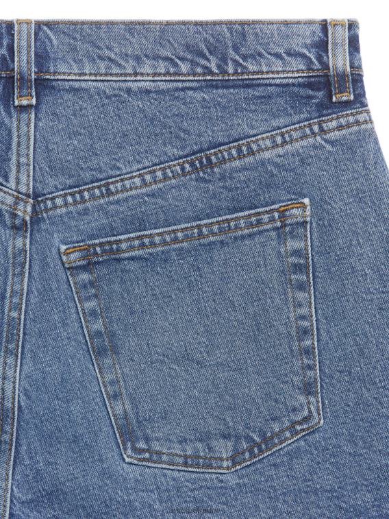 ARKET kleding 0DXJP150 blauw gewassen stretch-denimshort vrouwen