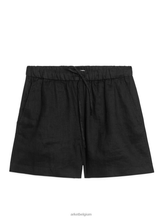 ARKET kleding 0DXJP170 zwart linnen korte broek vrouwen
