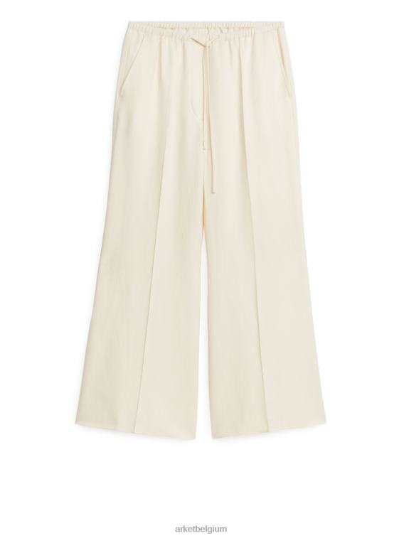 ARKET kleding 0DXJP179 gebroken wit kick flare broek met trekkoord vrouwen