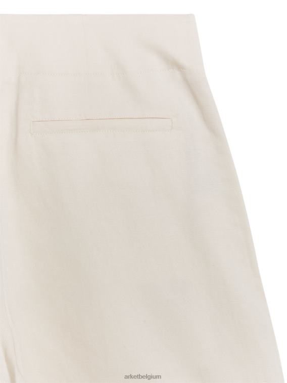 ARKET kleding 0DXJP184 gebroken wit oversized short van linnenmix vrouwen