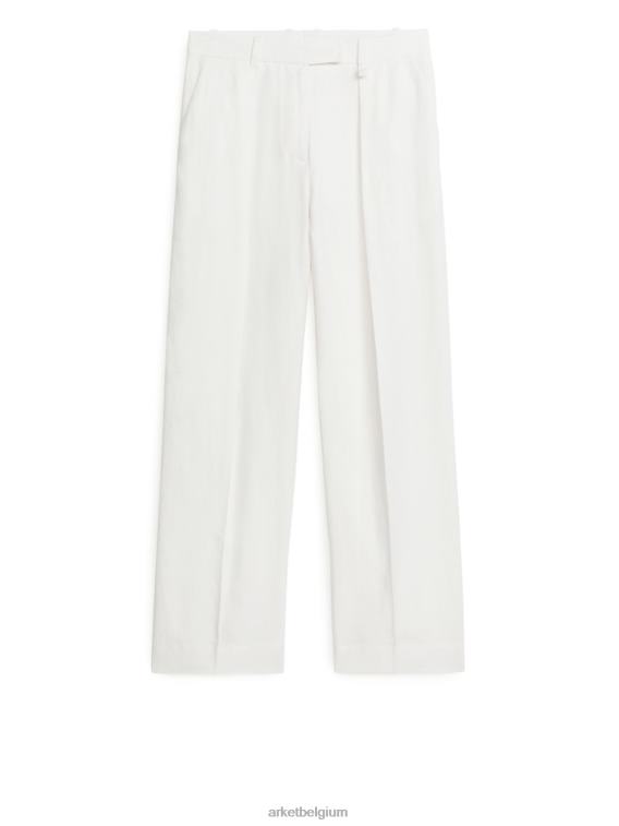 ARKET kleding 0DXJP189 wit linnen broek vrouwen