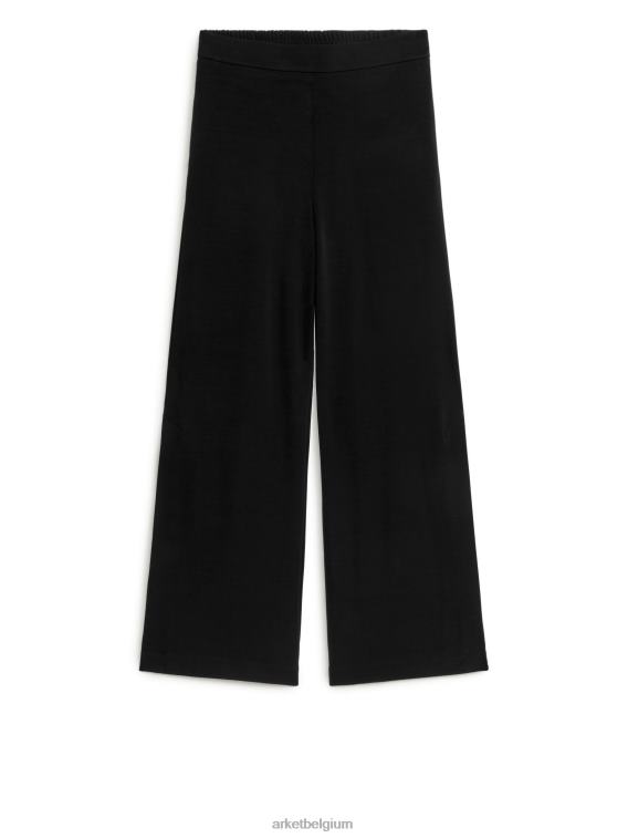 ARKET kleding 0DXJP190 zwart wijde jersey broek vrouwen