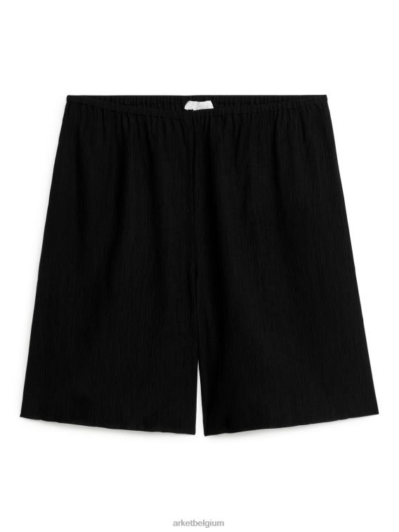 ARKET kleding 0DXJP191 zwart losvallende gekreukte short vrouwen