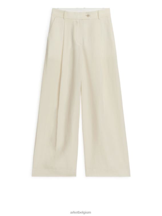 ARKET kleding 0DXJP203 gebroken wit lyocell linnen broek vrouwen