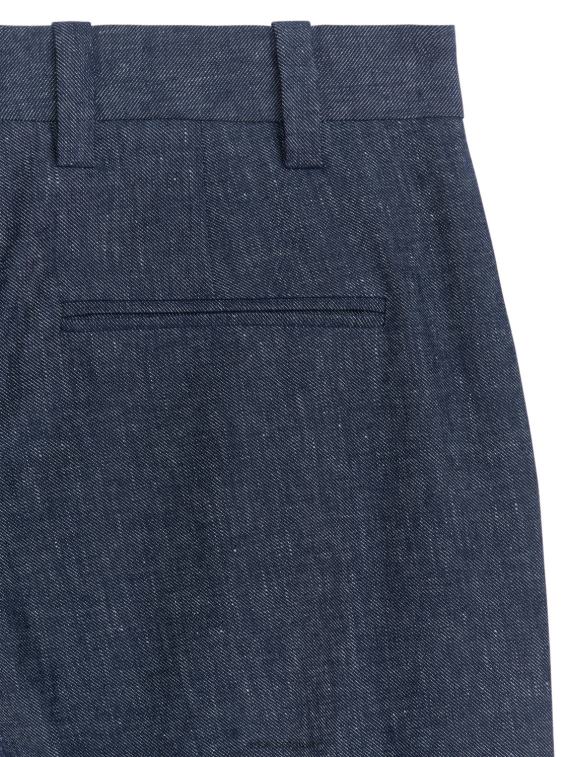 ARKET kleding 0DXJP205 blauw uitlopende linnen broek vrouwen