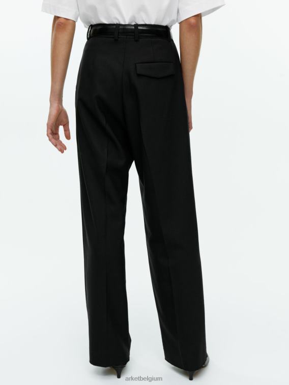 ARKET kleding 0DXJP208 zwart broek van keperstof van wolmix vrouwen