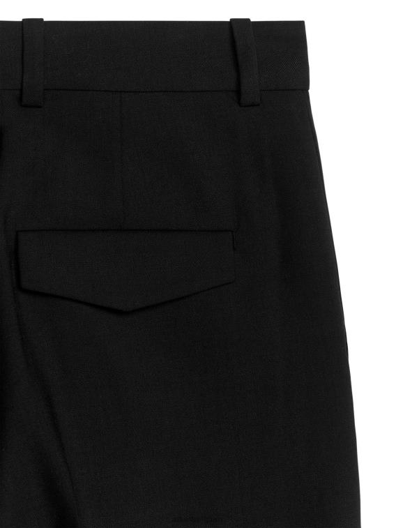ARKET kleding 0DXJP208 zwart broek van keperstof van wolmix vrouwen