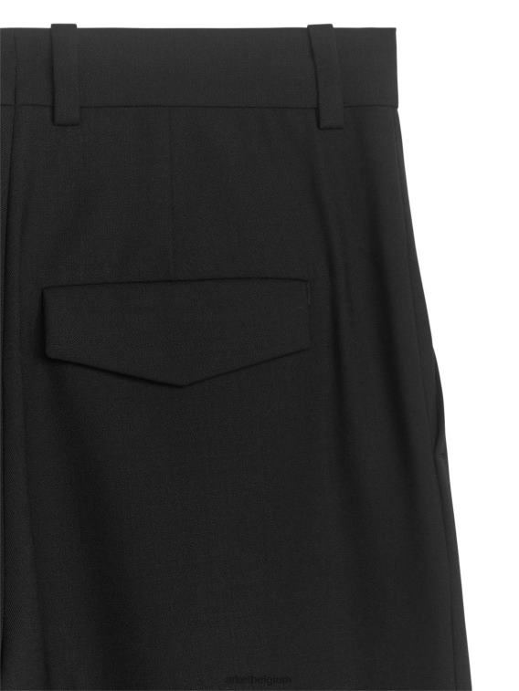 ARKET kleding 0DXJP208 zwart broek van keperstof van wolmix vrouwen