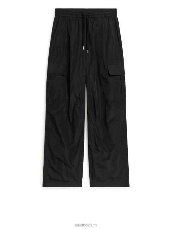 ARKET kleding 0DXJP209 zwart cargobroek van taft vrouwen